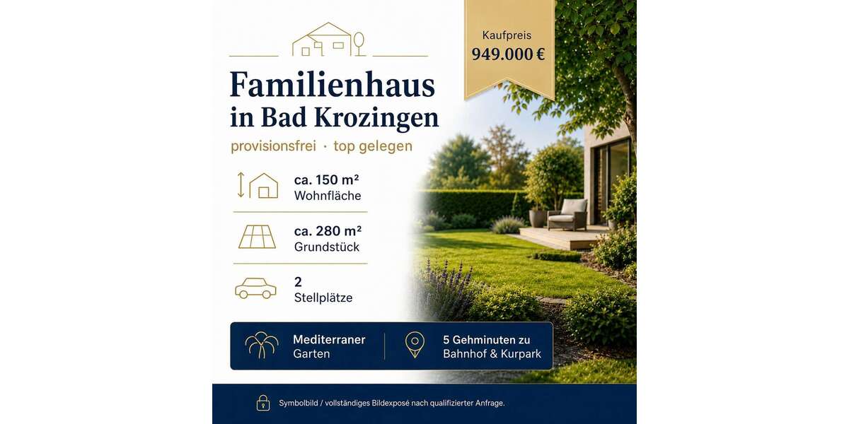 Einfamilienhaus Bad Krozingen - 5 Zimmer, 150 m&sup2;, 949.000&euro; | Angebot:26630509