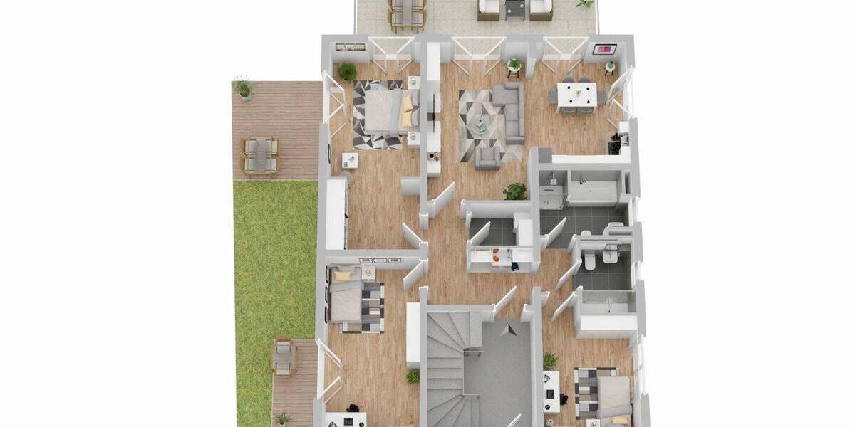 #360° Besichtigung ***Villa Rosenhöhe*** Erstbezug mit Terrasse und Garten - Etagenwohnung Offenbach am Main Rosenhöhe | Angebot:26310321