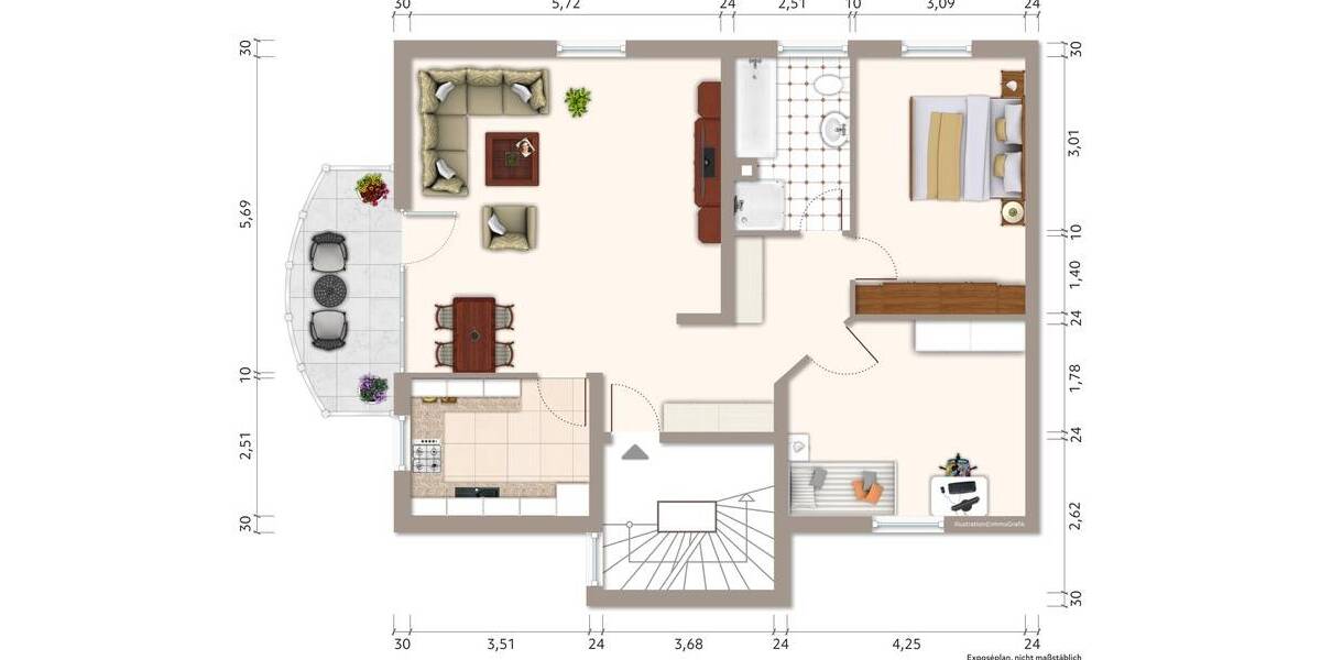 Etagenwohnung Bischofsheim - 3 Zimmer, 83 m&sup2;, 325.000&euro; | Angebot:25940394