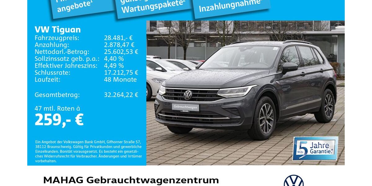 VW Tiguan 66.018 km 27.982 &euro; München 80935