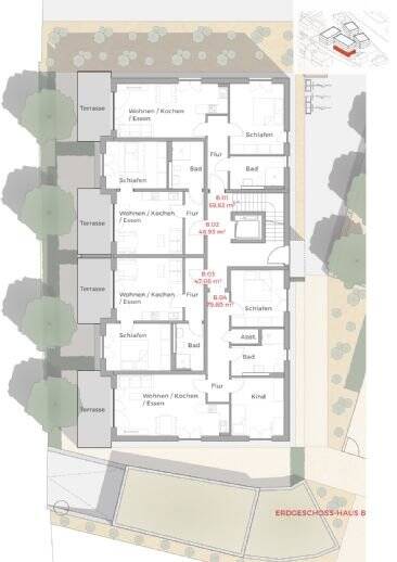 Etagenwohnung Regensburg Weichs - 3 Zimmer, 80 m&sup2;, 601.000&euro; | Angebot:25707285