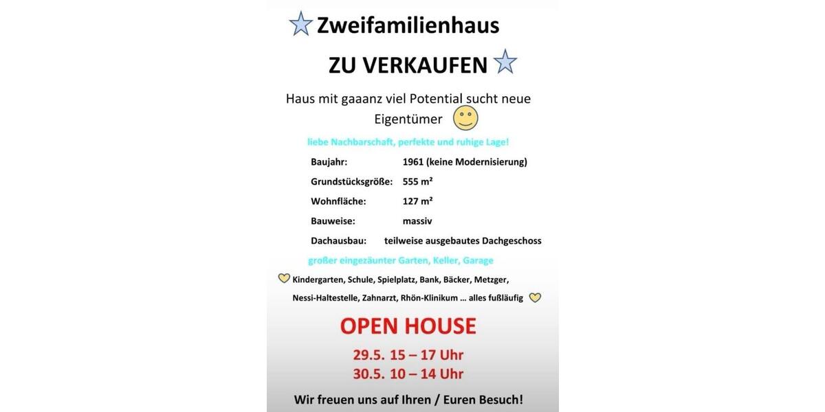 Einfamilienhaus Bad Neustadt an der Saale - 6 Zimmer, 127 m&sup2;, 219.000&euro; | Angebot:26759977