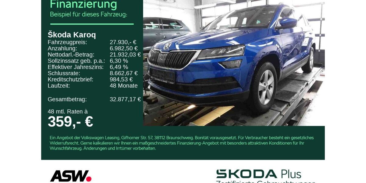 Skoda Karoq 49.600 km 27.930 &euro; Bad Rappenau 74906
