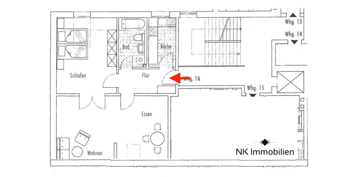 Dachgeschoßwohnung Chemnitz Hilbersdorf - 3 Zimmer, 74 m&sup2;, 350&euro; | Angebot:26321590