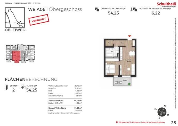 Etagenwohnung Erlangen Dechsendorf - 2 Zimmer, 54 m&sup2;, 830&euro; | Angebot:26391873