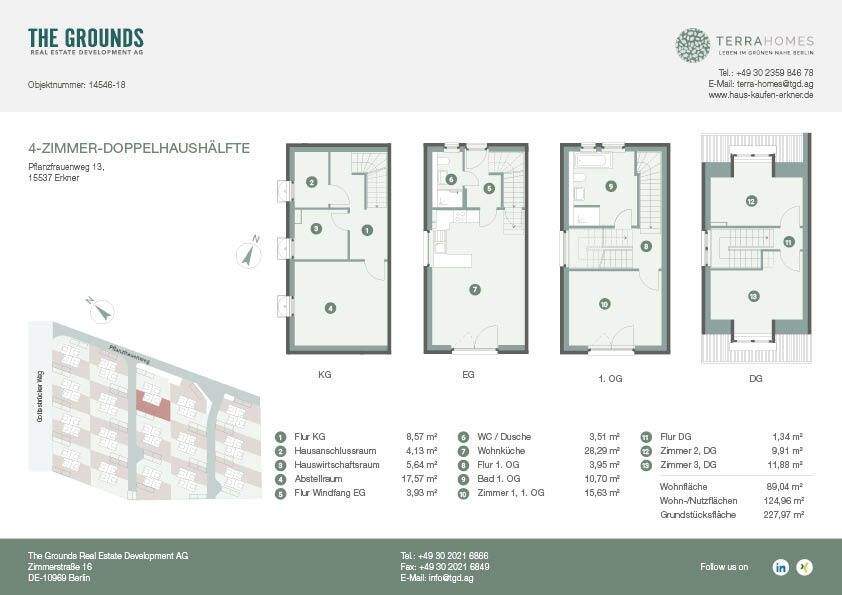 Doppelhaushälfte Erkner Hohenbinde - 4 Zimmer, 125 m&sup2;, 1.690&euro; | Angebot:24884949