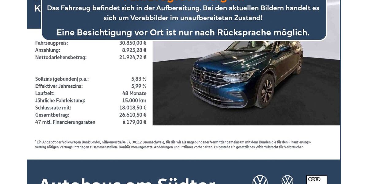 VW Tiguan 41.940 km 30.850 &euro; Rietberg 33397