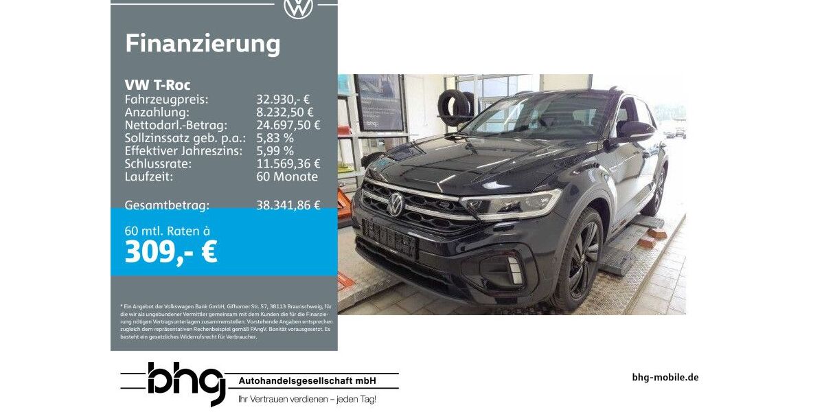 VW T-Roc 15.116 km 32.930 &euro; Rottweil 78628