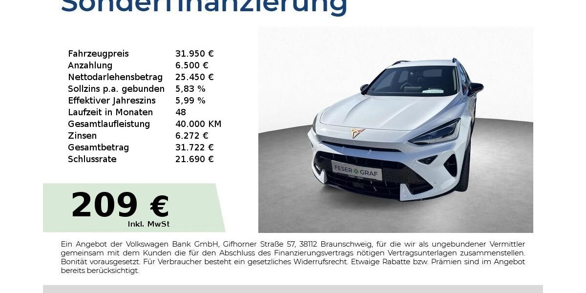 Cupra Formentor 15.950 km 30.950 &euro; Schwabach 91126