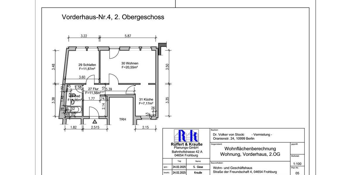 Etagenwohnung Frohburg - 2 Zimmer, 56 m&sup2;, 492&euro; | Angebot:24625542
