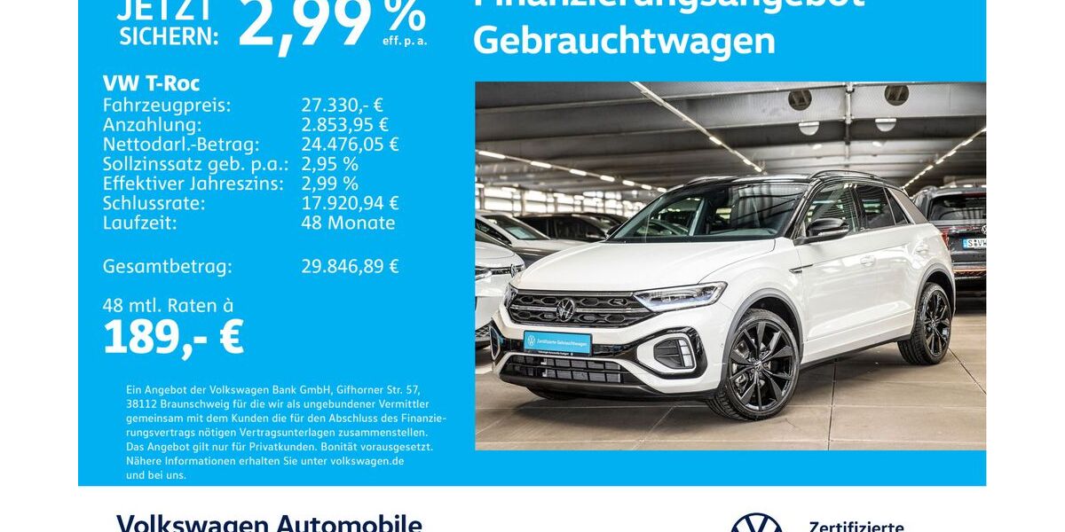 VW T-Roc 7.818 km 26.830 &euro; Stuttgart-Feuerbach 70469