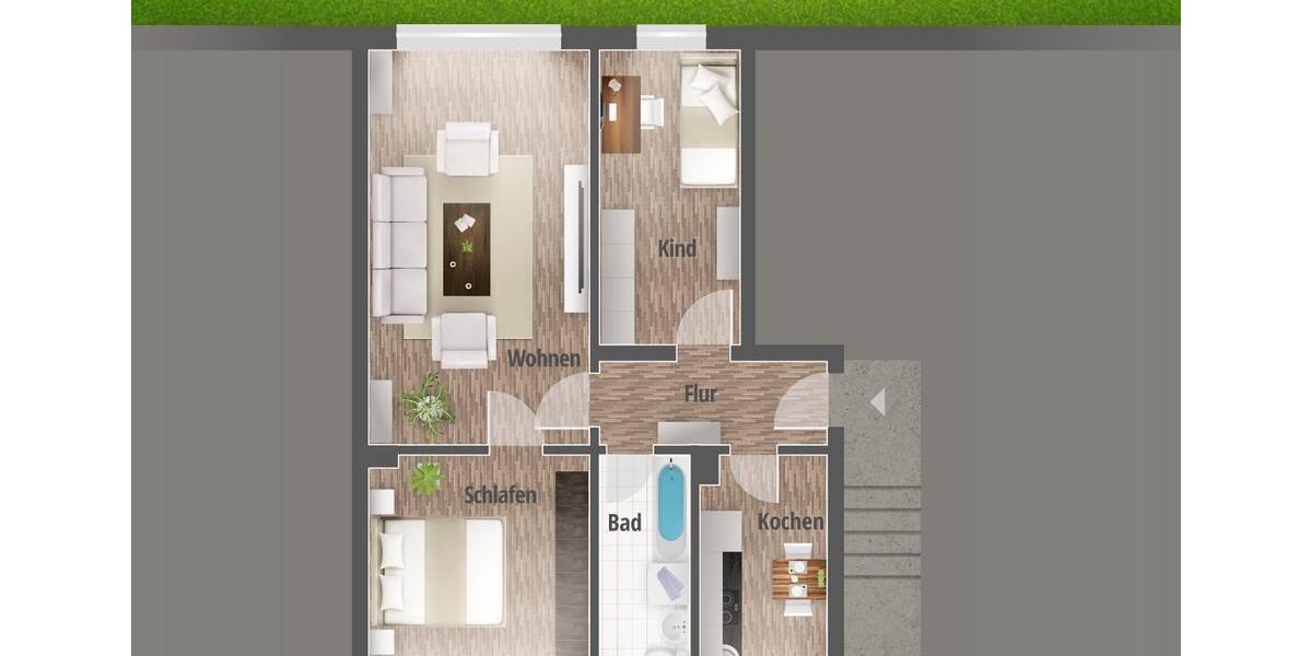 Etagenwohnung Röbel/Müritz Müritz - 3 Zimmer, 60 m&sup2;, 440&euro; | Angebot:26201370