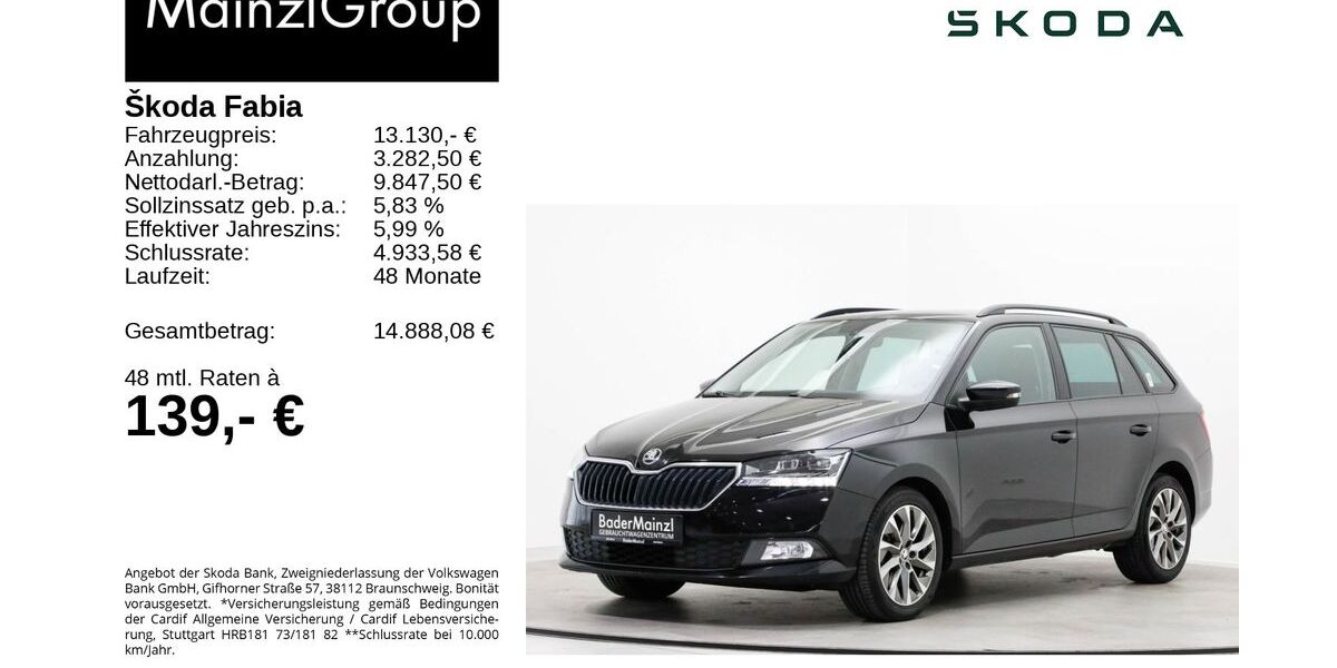 Skoda Fabia 95.757 km 13.130 &euro; Feldkirchen/Westerham 83620