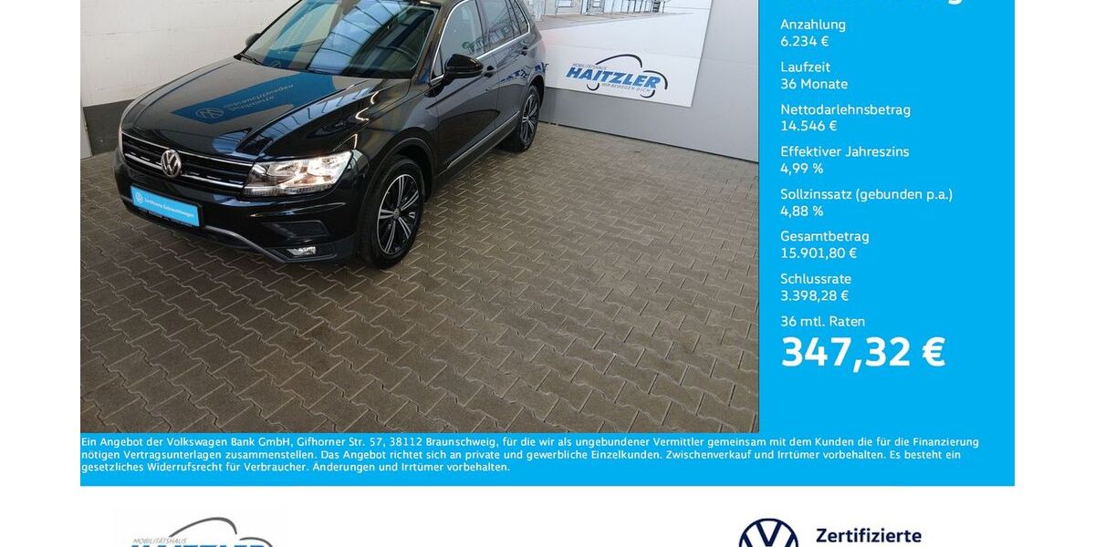 VW Tiguan 63.500 km 20.780 &euro; Gernsbach 76593
