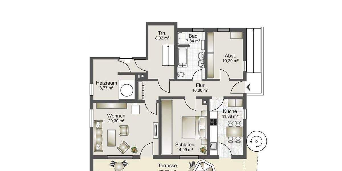 Etagenwohnung Wehr Öflingen - 3 Zimmer, 95 m&sup2;, 1.000&euro; | Angebot:25355865