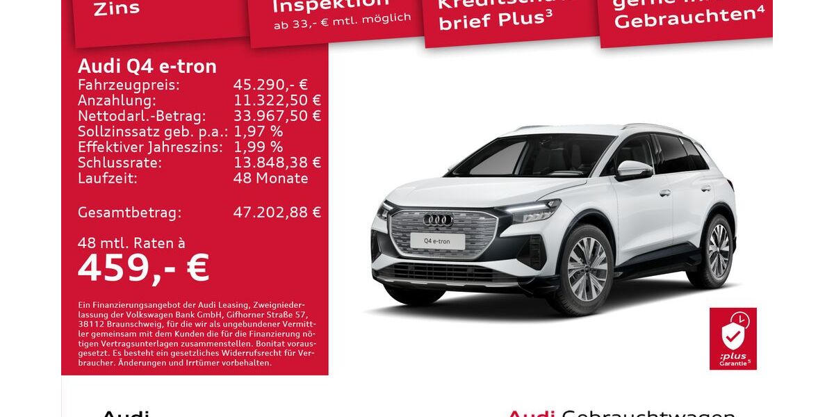 Audi Q4 e-tron 9.258 km 45.290 &euro; Dresden 01169
