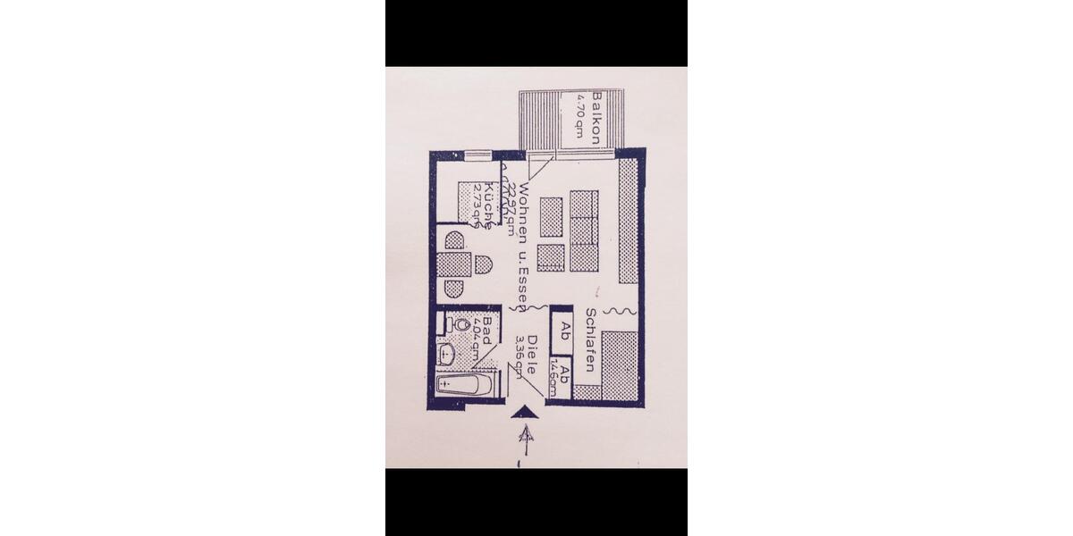 Etagenwohnung Kassel Harleshausen - 1.5 Zimmer, 37 m&sup2;, 139.000&euro; | Angebot:27165417