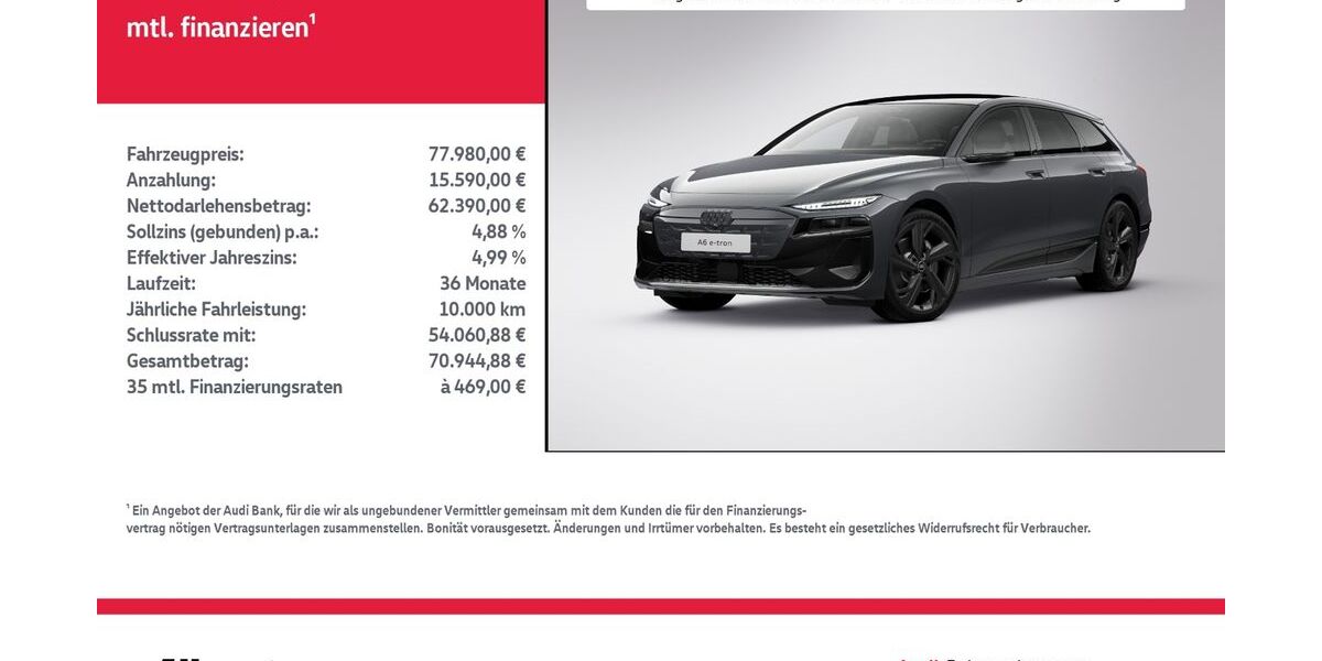 Audi A6 1.083 km 77.980 &euro; Nordhausen 99734