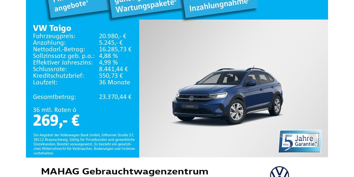 VW Taigo 9.494 km 20.980 &euro; München 80935