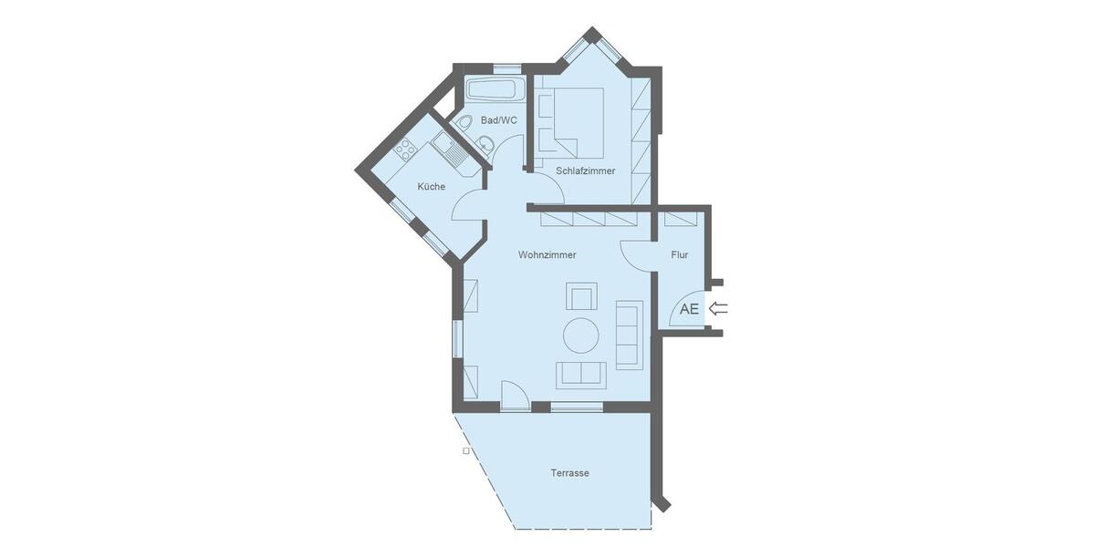 Erdgeschoßwohnung Regensburg Konradsiedlung - 3 Zimmer, 60 m&sup2;, 295.000&euro; | Angebot:27096230