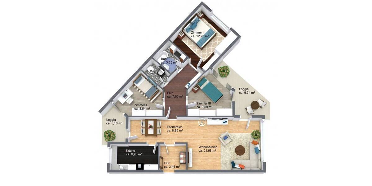 Etagenwohnung Stade Altländer Viertel - 3 Zimmer, 89 m&sup2;, 159.000&euro; | Angebot:26826841