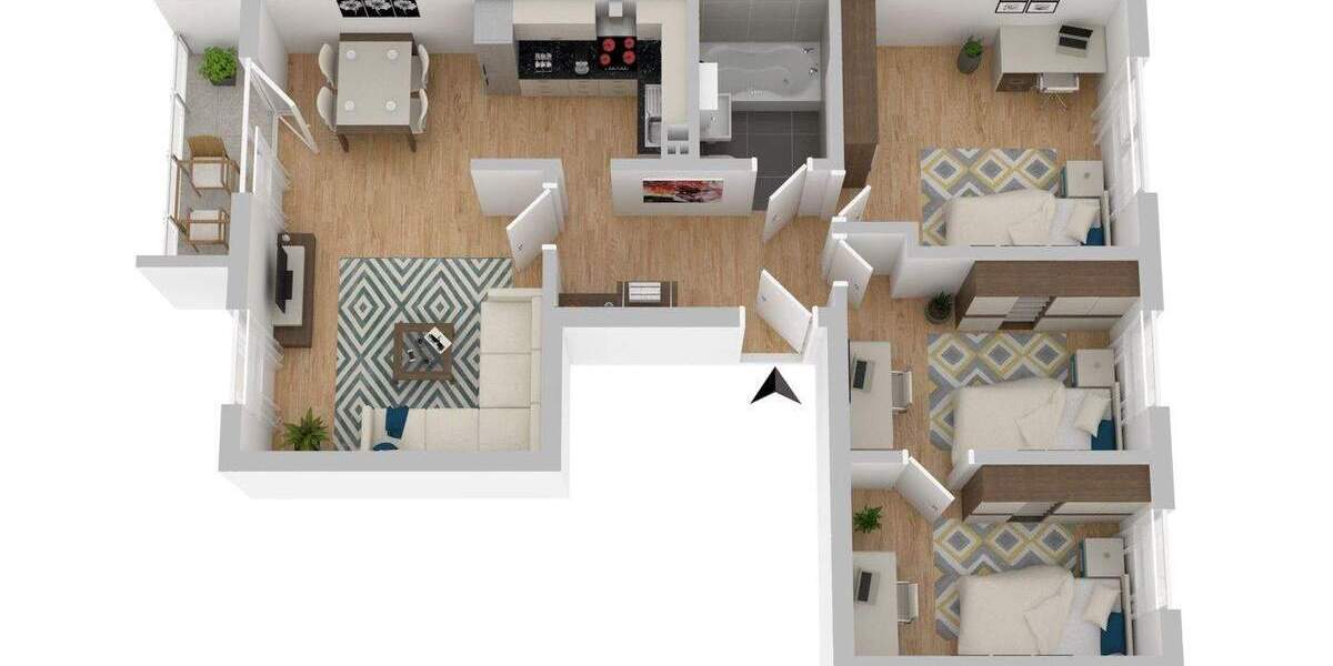 Etagenwohnung Suhl Neundorf - 4 Zimmer, 64 m&sup2;, 340&euro; | Angebot:25645765