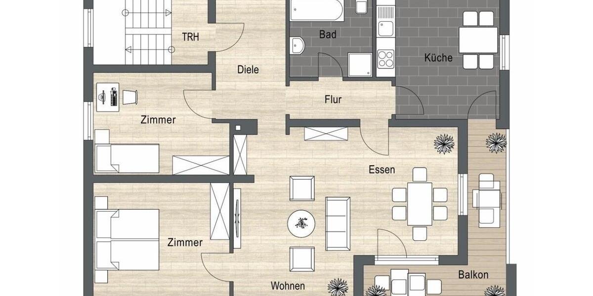Etagenwohnung Bad Rappenau - 3.5 Zimmer, 94 m&sup2;, 289.000&euro; | Angebot:26996881
