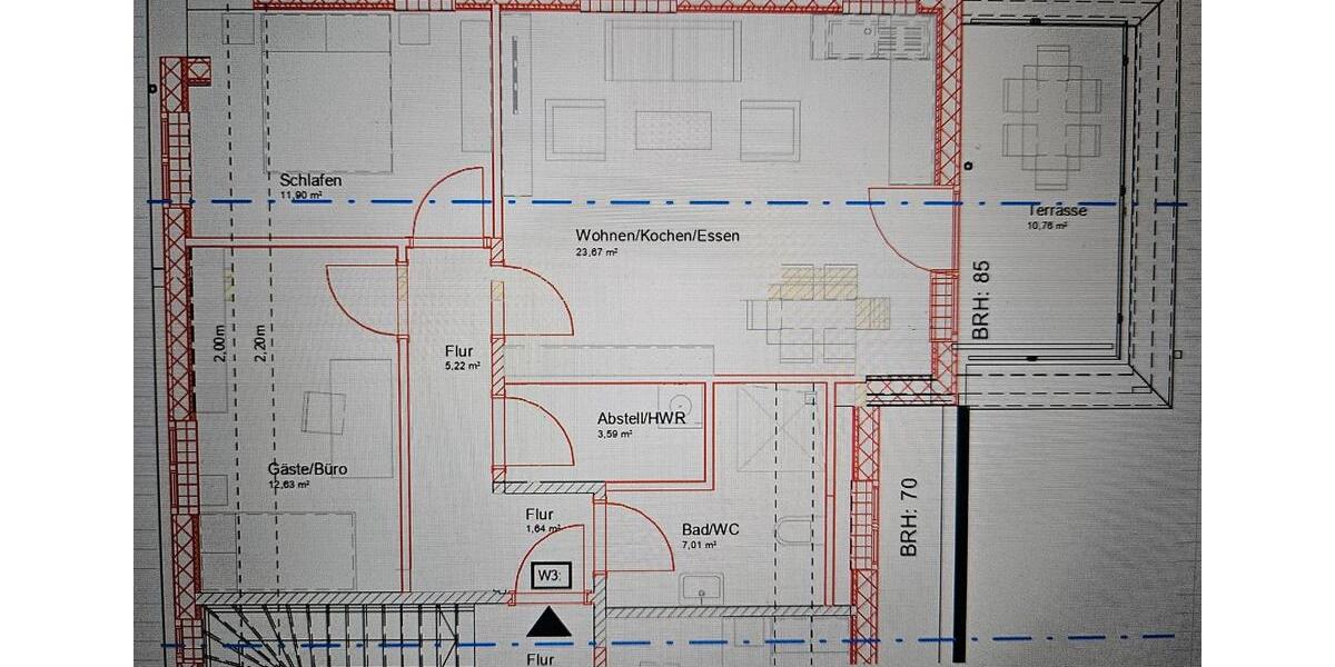 Etagenwohnung Löningen - 3 Zimmer, 72 m&sup2;, 810&euro; | Angebot:26414982