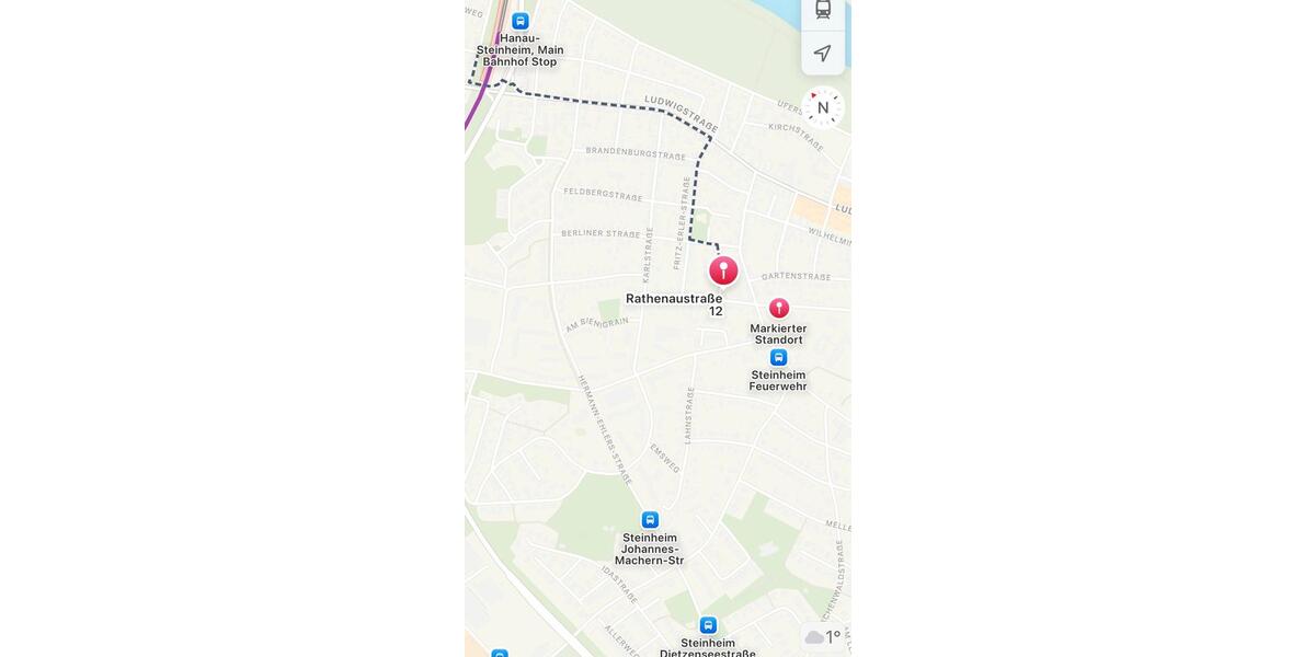 Erdgeschoßwohnung Hanau - 1 Zimmer, 33 m&sup2;, 550&euro; | Angebot:23683434