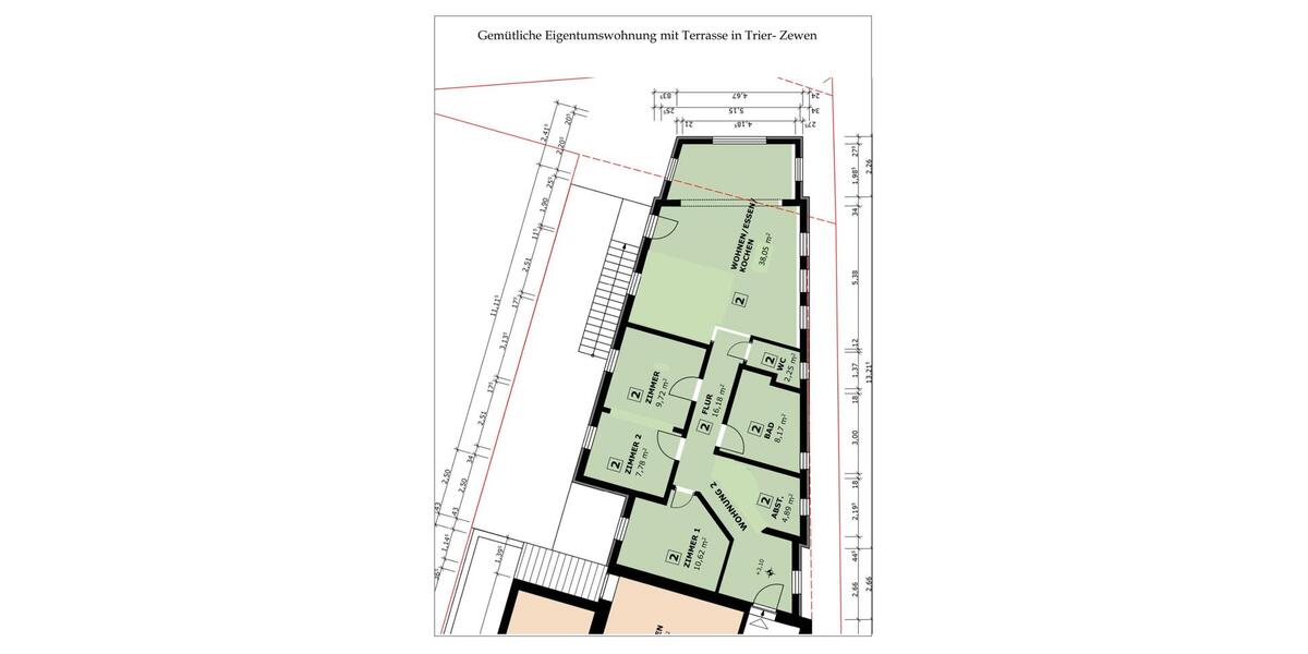 Erdgeschoßwohnung Rittersdorf - 3 Zimmer, 100 m&sup2;, 320.000&euro; | Angebot:26059983