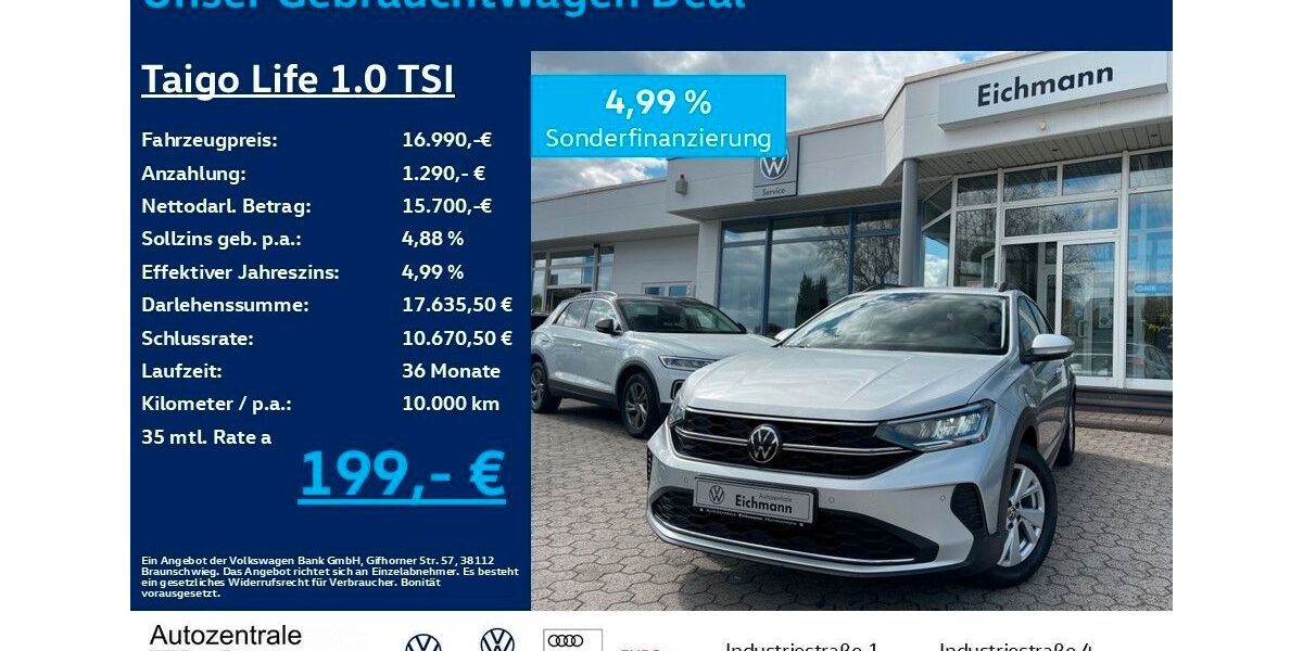 VW Taigo 95.800 km 16.990 &euro; Heiligenroth 56412