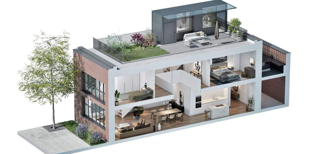 Dachgartenhaus mit Galerie, Dachterrasse und privatem Dachgarten mitten in der Stadt 4 zimmer