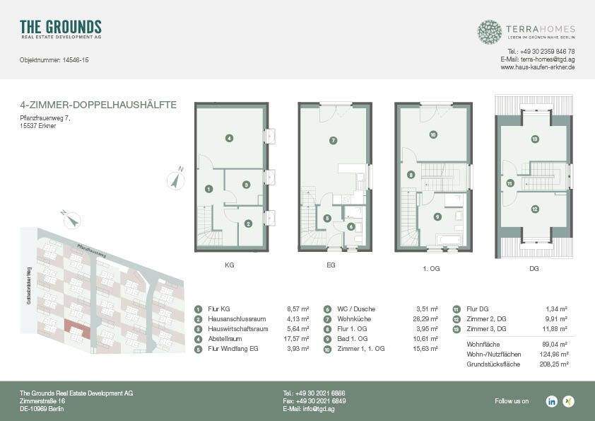 Doppelhaushälfte Erkner Hohenbinde - 4 Zimmer, 125 m&sup2;, 1.690&euro; | Angebot:25374598