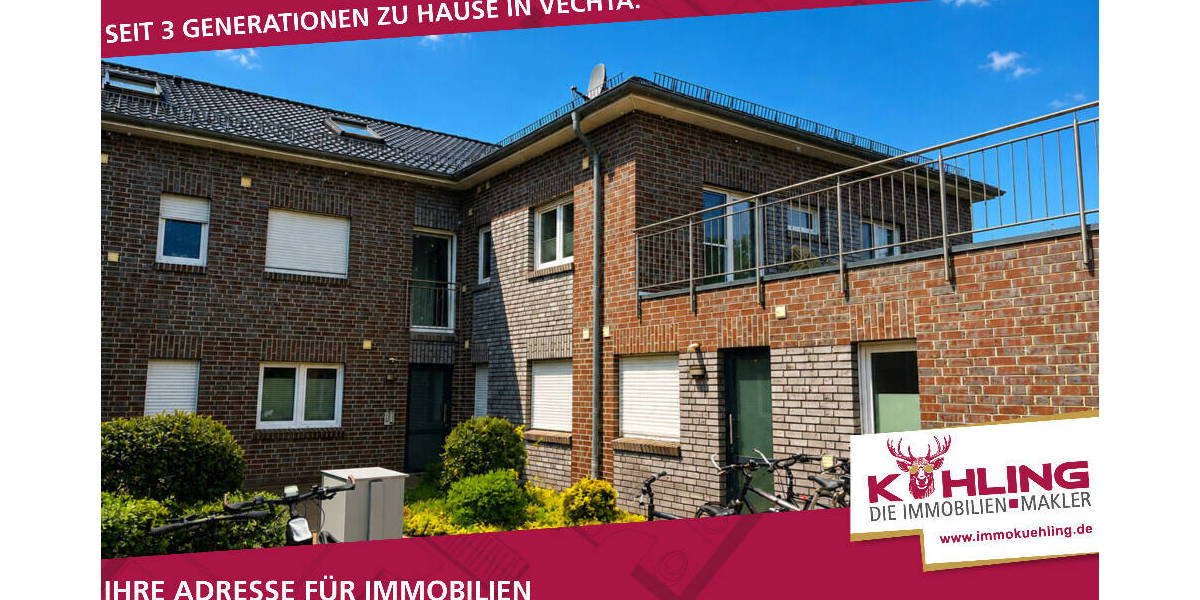 Etagenwohnung Vechta - 2 Zimmer, 55 m&sup2;, 550&euro; | Angebot:26684562