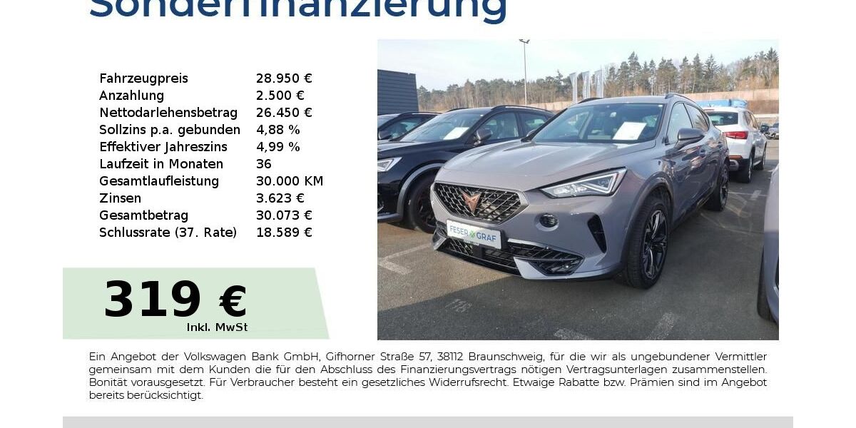 Cupra Formentor 18.400 km 28.950 &euro; Lauf an der Pegnitz 91207