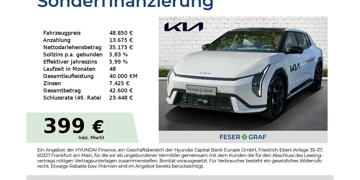 Kia EV4 5.000 km 48.850 € Schwabach 91126