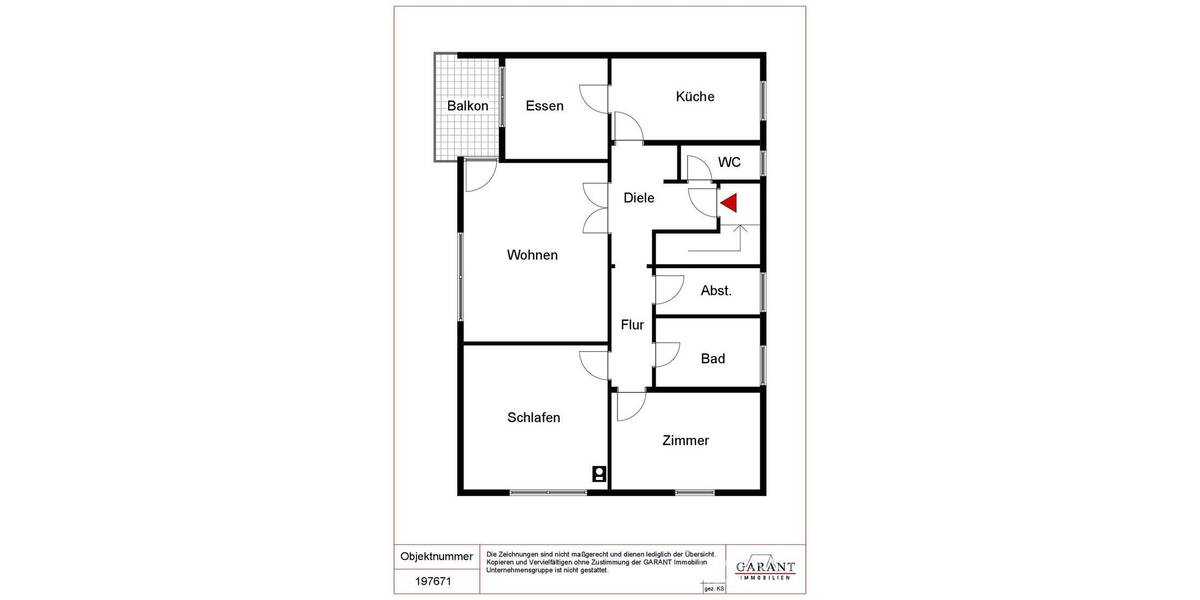 Etagenwohnung Vaihingen an der Enz Roßwag - 5 Zimmer, 127 m&sup2;, 285.000&euro; | Angebot:26082965