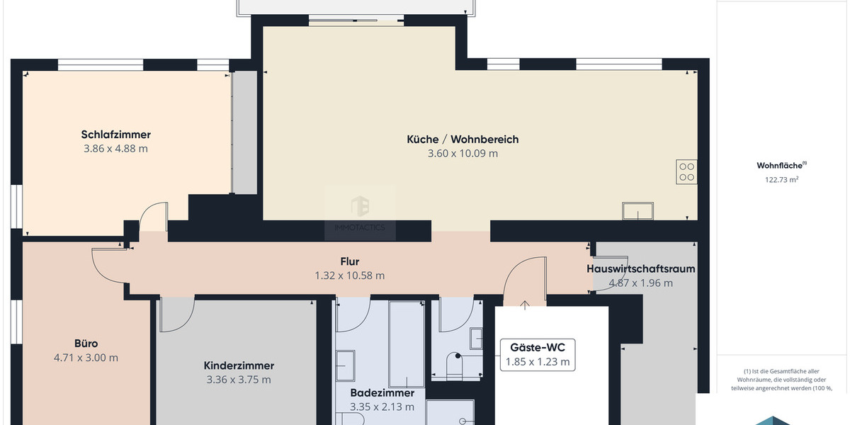 Etagenwohnung Hackenheim - 4 Zimmer, 122 m&sup2;, 449.000&euro; | Angebot:25734158