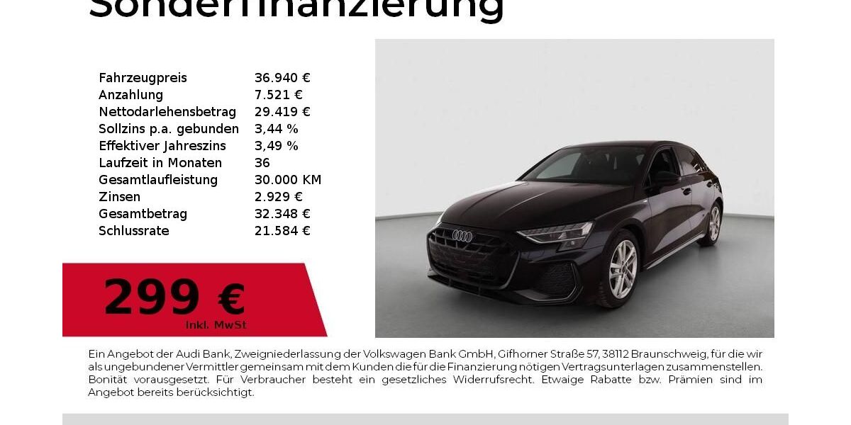 Audi A3 27.360 km 36.940 &euro; Dessau-Roßlau 06844
