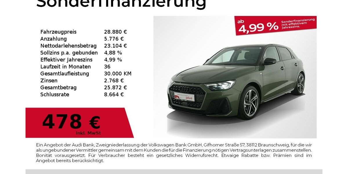 Audi A1 4.600 km 28.880 &euro; Nürnberg 90441