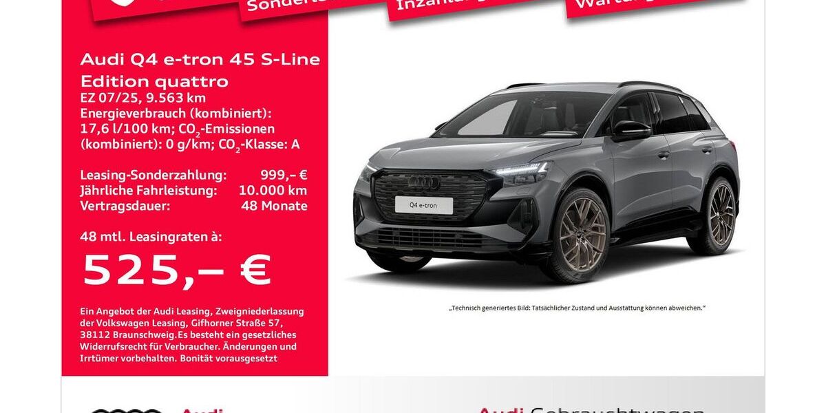Audi Q4 e-tron 9.563 km 52.841 &euro; Bremerhaven 27576