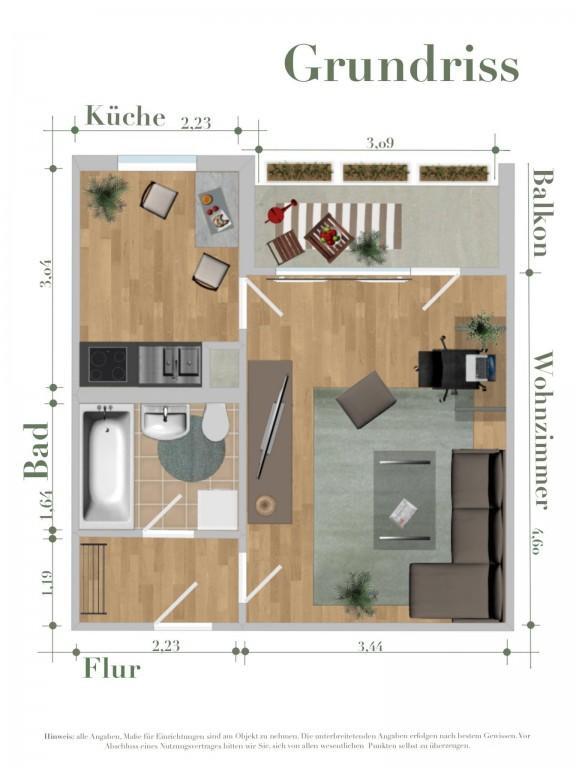Schicke 1-Raumwohnung mit Singleküche zu vermieten *Ideal für StudentenAzubis* zimmer