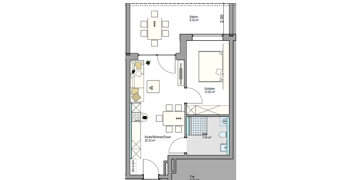 Etagenwohnung Friedrichshafen - 2 Zimmer, 53 m&sup2;, 364.200&euro; | Angebot:27126266