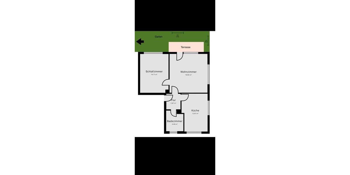 Erdgeschoßwohnung Aschaffenburg Gailbach - 2 Zimmer, 55 m&sup2;, 212.000&euro; | Angebot:26083267