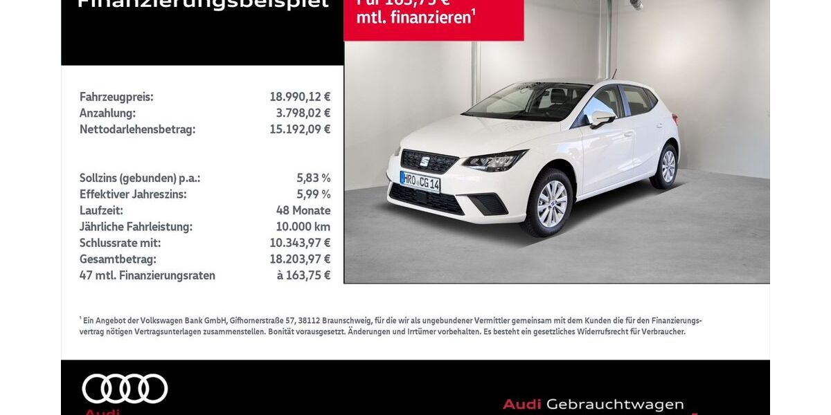 Seat Ibiza 1.500 km 18.490 € Rostock 18059
