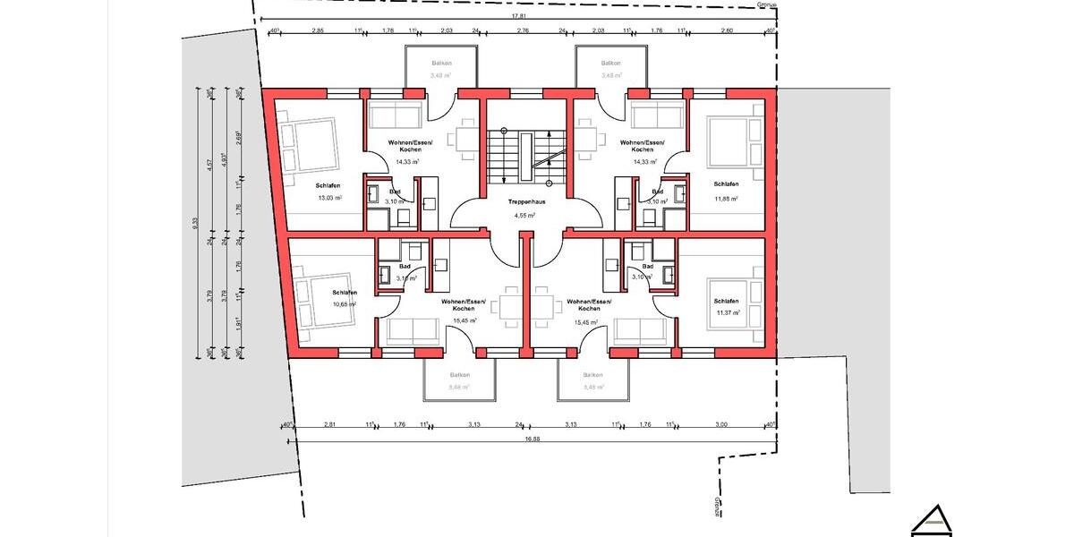 Erdgeschoßwohnung Saarlouis - 1 Zimmer, 34 m&sup2;, 173.200&euro; | Angebot:27108743