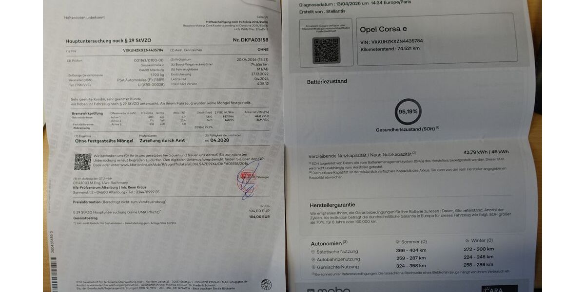 Opel Corsa 73.000 km 13.950 &euro; Frohburg 04654