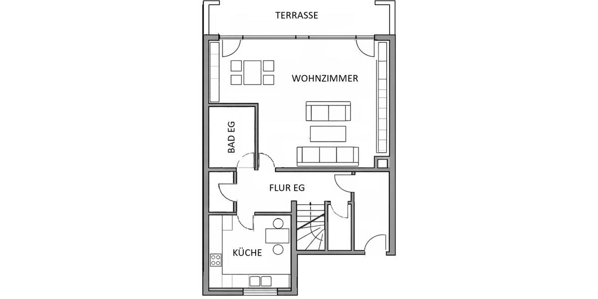 Reihenmittelhaus mit 5 Zimmern und Einbauküche 5 zimmer