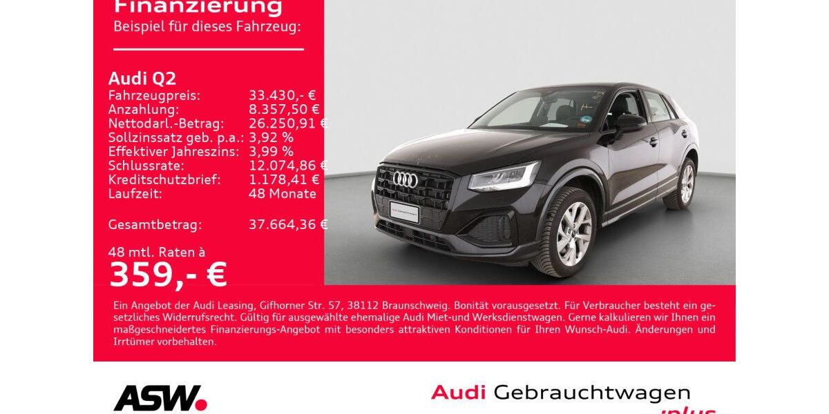 Audi Q2 7.600 km 33.430 &euro; Heilbronn 74074