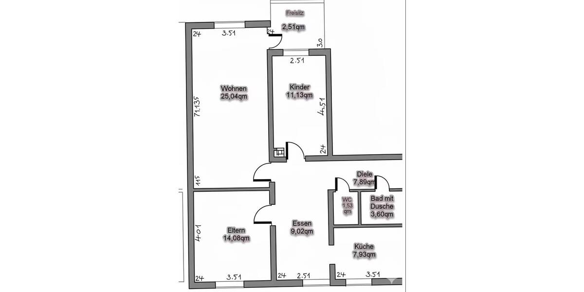 Etagenwohnung Walldorf - 3 Zimmer, 83 m&sup2;, 269.000&euro; | Angebot:25792764